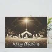クリスマス出生シーンホリデーカード シーズンカード (スタンド正面)