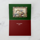 クリスマス出生シーンホリデーカード シーズンカード (内部)