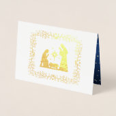 クリスマス出生シーンラグジュアリー実在フォイルカード 箔カード (正面)