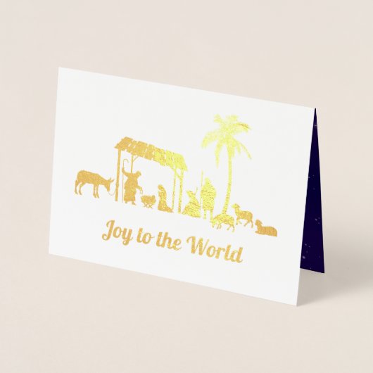 クリスマス出生シーンラグジュアリ実在ーフォイルカード 箔カード (正面)