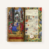 クリスマス出生シーンルネッサンスオールドブック ノートブック (正面)