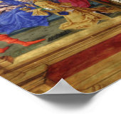 クリスマス出生シーンルネッサンスオールドブック ポスター (角)