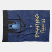 クリスマス出生シーン宗教 キッチンタオル (横)