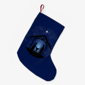 クリスマス出生シーン宗教 スモールクリスマスストッキング (正面 (吊り時))