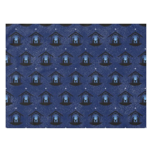 クリスマス出生シーン宗教 テーブルクロス (正面(横))