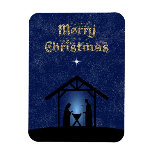 クリスマス出生シーン宗教 マグネット (縦)