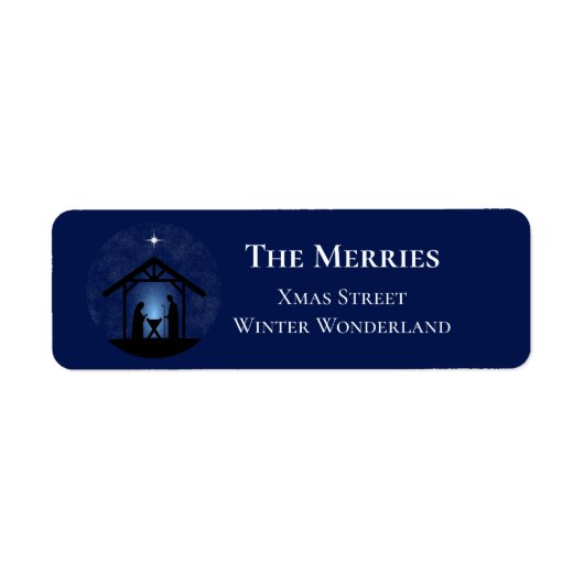 クリスマス出生シーン宗教 ラベル (正面)