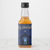 クリスマス出生シーン宗教 リキュールボトルラベル (正面)