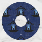 クリスマス出生シーン宗教 ワイングラスタグ (裏面)