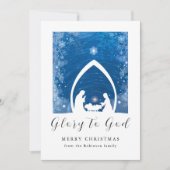 クリスマス出生シーン栄光へ神 シーズンカード (正面)
