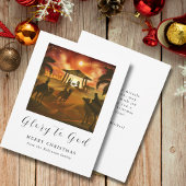 クリスマス出生シーン栄光へ神 シーズンカード