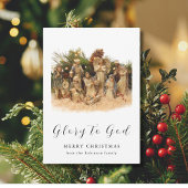 クリスマス出生シーン神クリスチャンへの栄光 シーズンカード