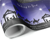 クリスマス出生シーン神クリスチャンへの栄光 ラッピングペーパー (ロールコーナー)