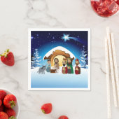 クリスマス出生シーン紙ナプキンス スタンダードカクテルナプキン (インサイチュ)