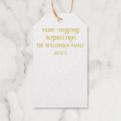 クリスマス出生シーン聖書の聖句の神への栄光 ギフトタグ (裏面)