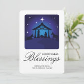 クリスマス出生シーン賛美クリスチャン シーズンカード (スタンド正面)