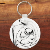 クリスマス出生シーン。クリスマスと休日 キーホルダー (正面)