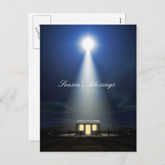 クリスマス出生シーン シーズンポストカード (正面/裏面)