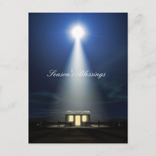 クリスマス出生シーン シーズンポストカード (正面)