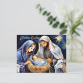 クリスマス出生シーン シーズンポストカード (スタンド正面)