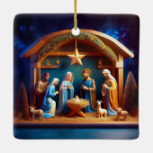クリスマス出生シーン セラミックオーナメント (裏面)