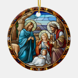 クリスマス出生シーン セラミックオーナメント