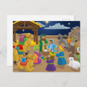 クリスマス出生シーン ポストカード (正面/裏面)