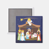 クリスマス出生シーン マグネット (正面/裏面)