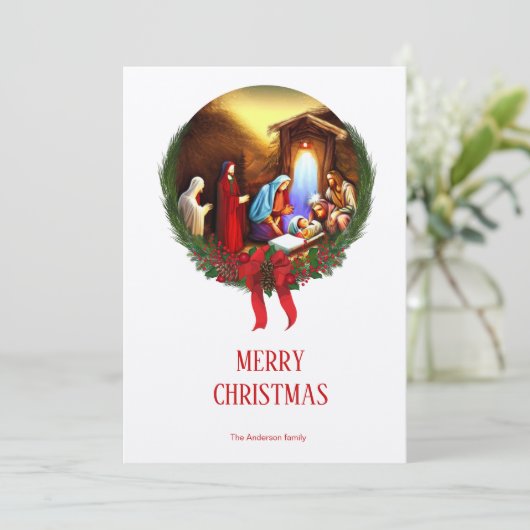 クリスマス出生シーン、聖夜クリスマス シーズンカード (スタンド正面)