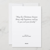 クリスマス出生シーン、聖夜クリスマス シーズンカード (裏面)