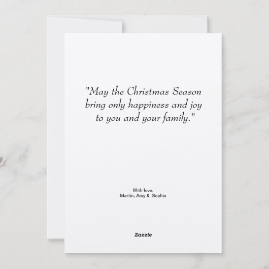 クリスマス出生シーン、聖夜クリスマス シーズンカード (裏面)