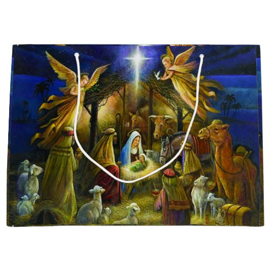 クリスマス出生ジャンボ抱き枕 ラージペーパーバッグ (正面)