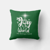 クリスマス出生ジョイへ世界の緑と白 クッション (裏面)