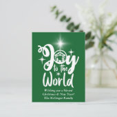 クリスマス出生ジョイへ世界の緑と白 シーズンポストカード (スタンド正面)