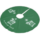 クリスマス出生ジョイへ世界の緑と白 ブラッシュドポリエステルツリースカート (アングル)