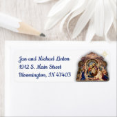 クリスマス出生スターのパーソナライズ差出人住所 ラベル (インサイチュ)