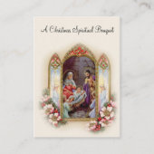 クリスマス出生スピリチュアルブーケホーリーカード 名刺 (正面)
