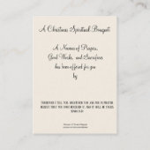 クリスマス出生スピリチュアルブーケホーリーカード 名刺 (裏面)