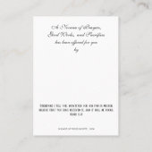 クリスマス出生スピリチュアルブーケホーリーカード 名刺 (裏面)