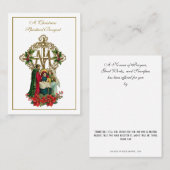 クリスマス出生スピリチュアルブーケホーリーカード 名刺 (正面/裏面)