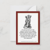 クリスマス出生セント・アンドリュー・ノヴェナ祈りの言葉カード ノートカード (裏面)