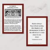 クリスマス出生セント・アンドリュー・ノヴェナ祈りの言葉カード ノートカード (正面/裏面)