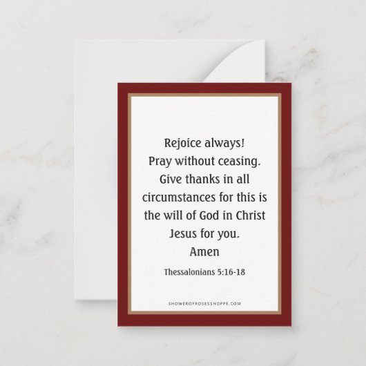 クリスマス出生セント・アンドリュー・ノヴェナ祈りの言葉カード ノートカード (裏面)