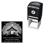 クリスマス出生タイプライター差出人住所 セルフインキングスタンプ (インサイチュ)