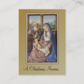 クリスマス出生ノヴェナイエズメリーホリーカード 名刺 (正面)
