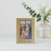 クリスマス出生ノヴェナイエズメリーホリーカード 名刺 (スタンド正面)