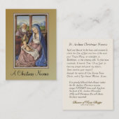 クリスマス出生ノヴェナイエズメリーホリーカード 名刺 (正面/裏面)