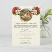 クリスマス出生パーティーお祝いレリガース 招待状 (スタンド正面)