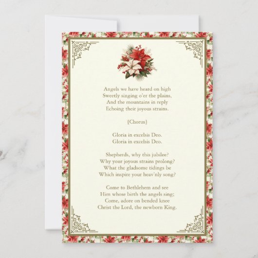 クリスマス出生パーティーお祝いレリガース 招待状 (裏面)