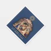 クリスマス出生ベビーの崇拝イエズナプキンス スタンダードランチョンナプキン (角)